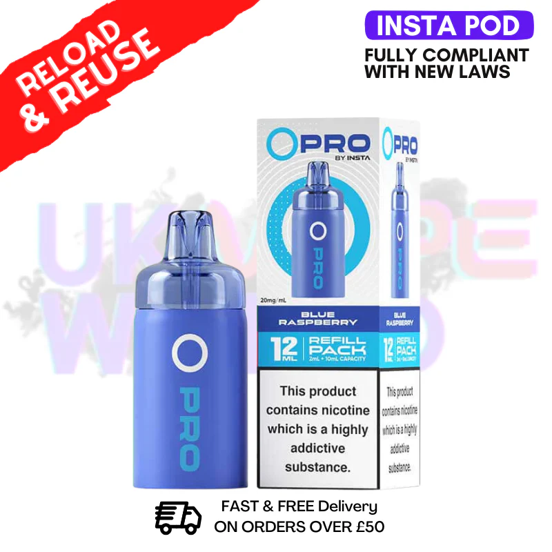 20MG Blue Raspberry Insta O Pro Refil Pack (12ML)