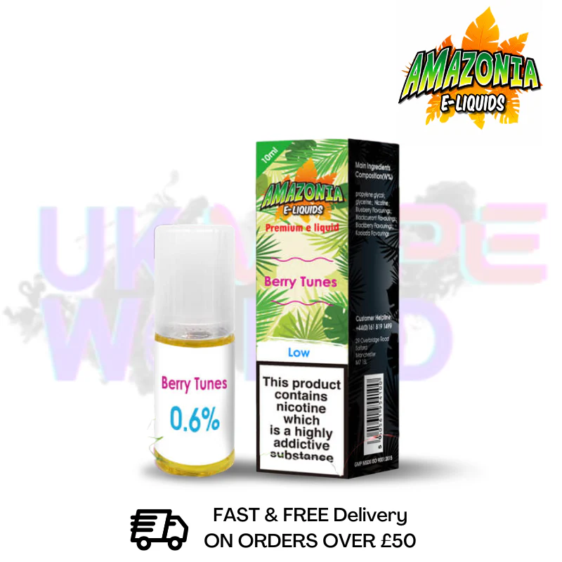 Amazonia 10ml Berry Tunes Eliquid Only £2.99 (PCS)