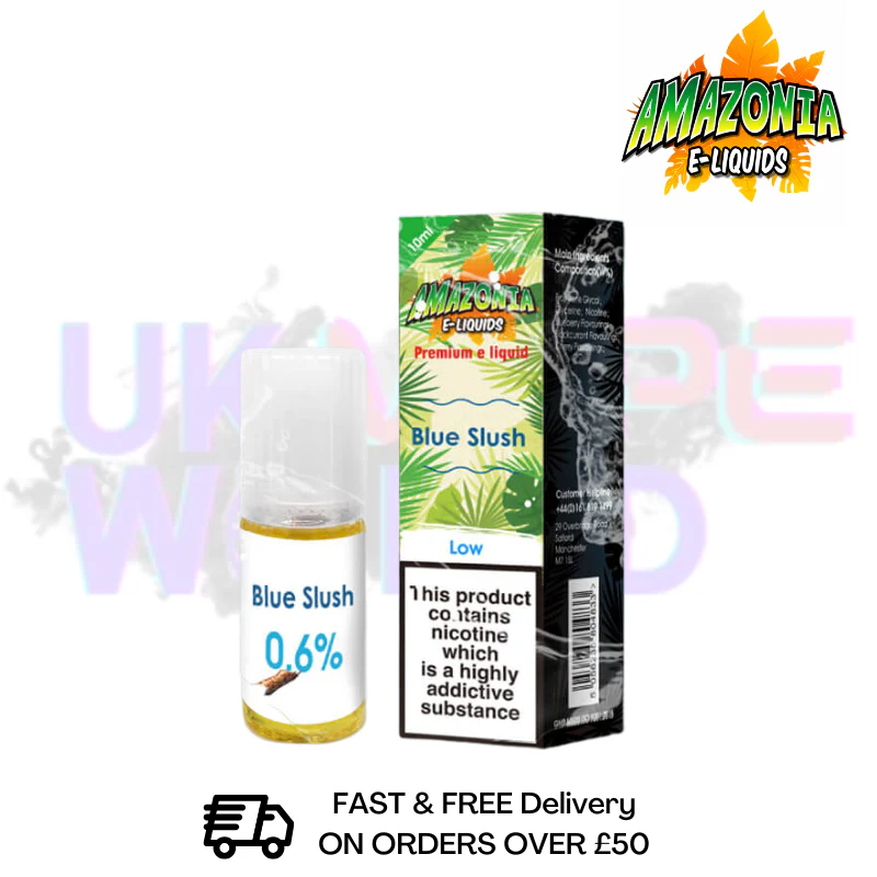 Amazonia 10ml Blue Slush Eliquid Only £2.99 (PCS)