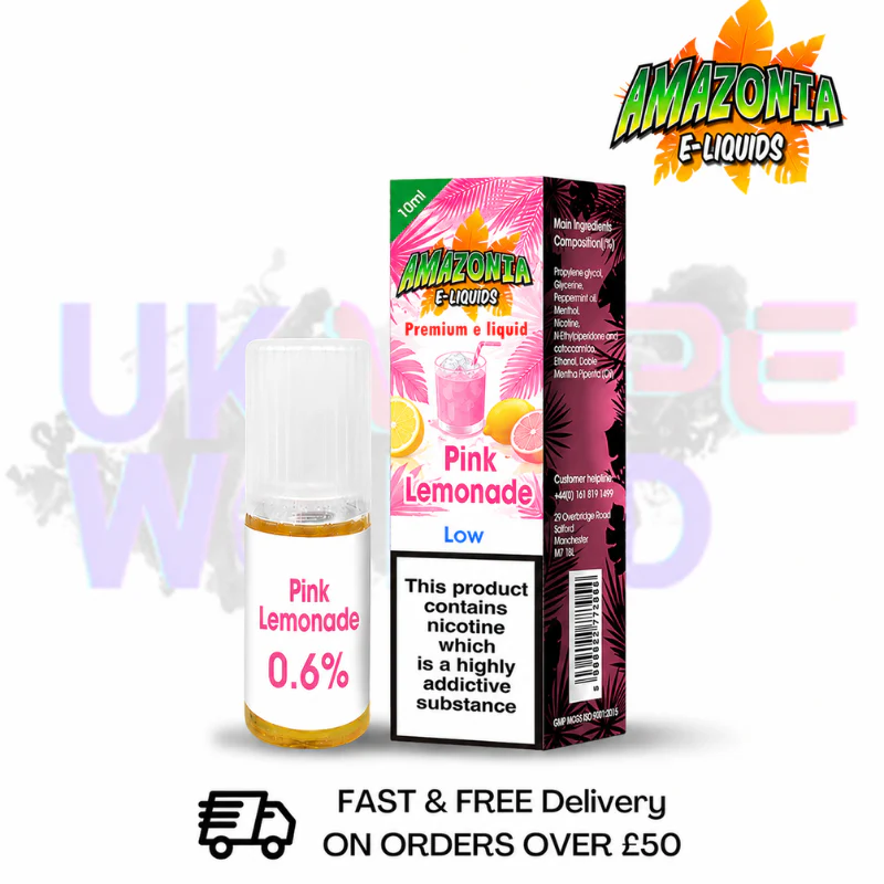 Amazonia 10ml Pink Lemonade Eliquid Only £2.99 (PCS)