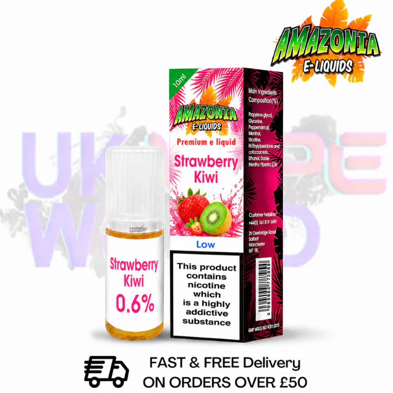 Amazonia 10ml Strawberry Kiwi Eliquid Only £2.99 (PCS)
