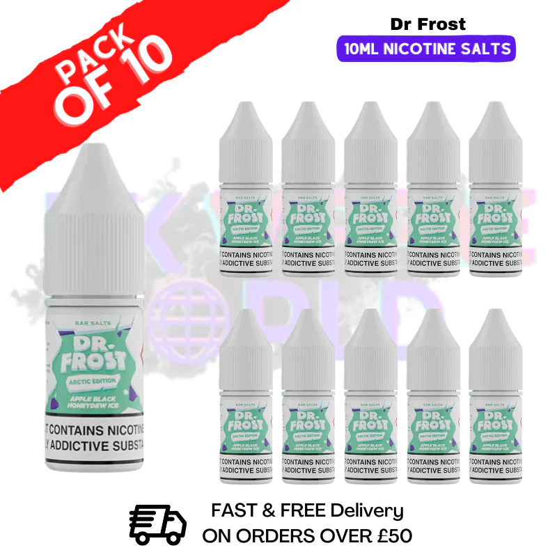 Apple Black Honeydew ICE Dr Frost Nic Salt Box of 10