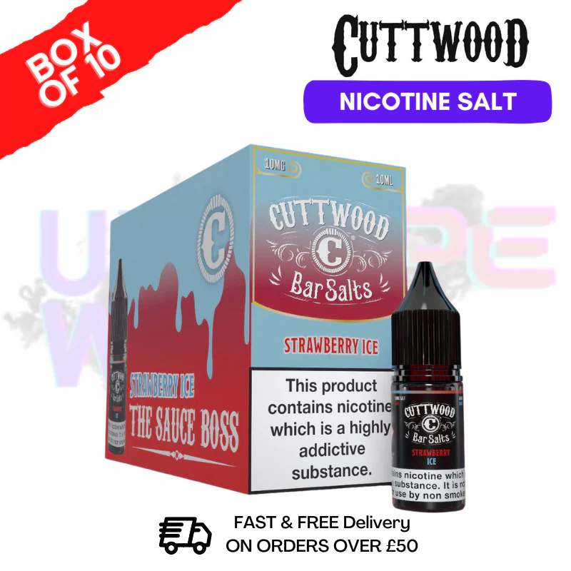 Strawberry ICE Cuttwood Bar Salt BOX OF 10