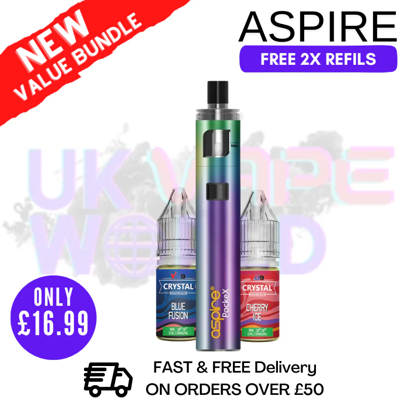 Aspire Pockex Rainbow AIO Vape Pen Starter Kit | Cheapest