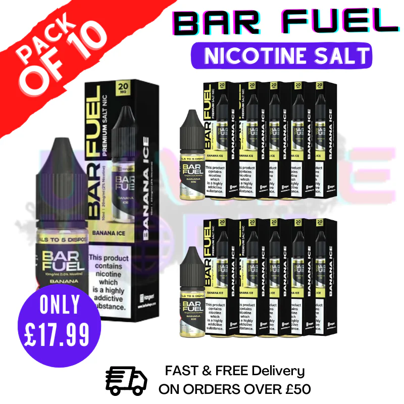 Banana ice Bar Fuel Nic Salt Box Of 10 - ONLY £1.79 Each