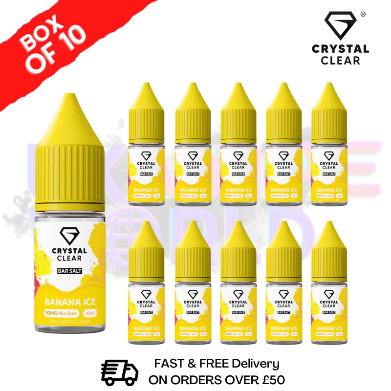 Banana ICE Crystal Clear Nic Salt Box Of 10 - Only £17.99