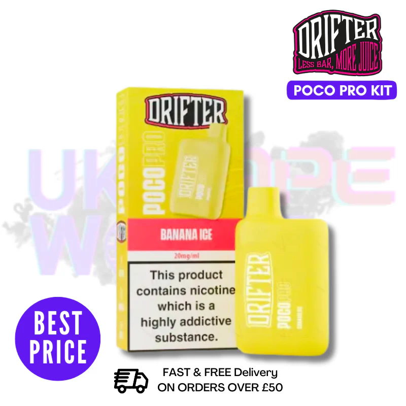Banana ICE Drifter 600 Puff Poco Pro Kit - Only £3.99