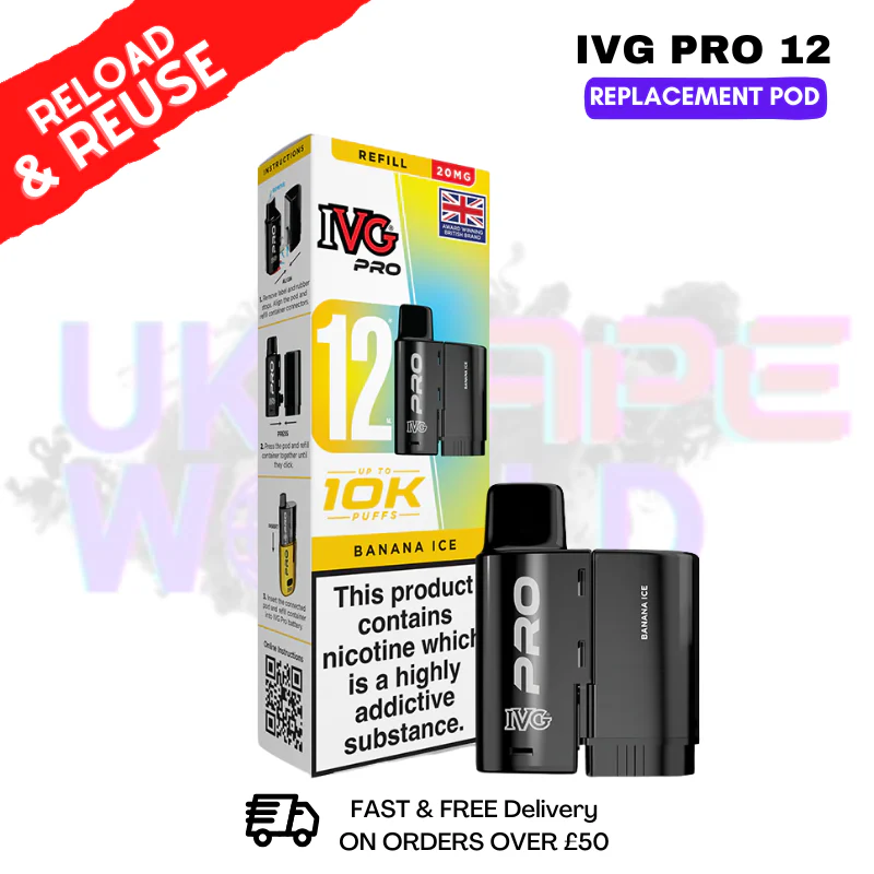 Banana ICE IVG Pro 12 REFIL Pod Pack