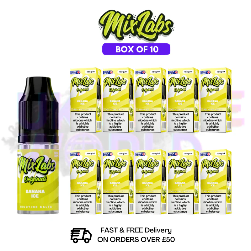 Banana ICE MixLabs Nic Salt BOX OF 10 - £17.99