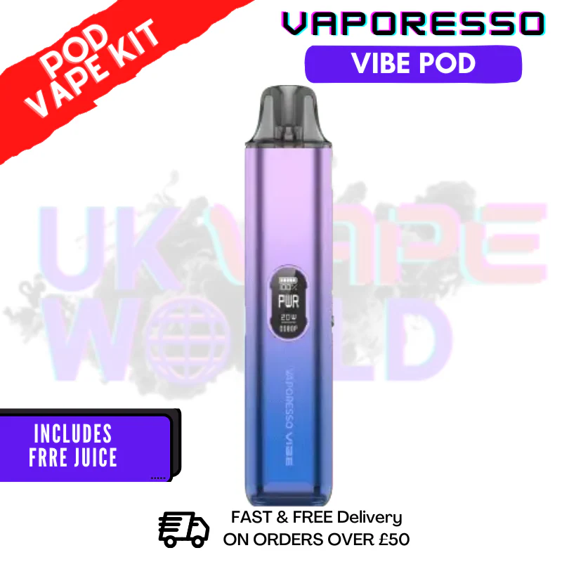 Berry Purple Vaporesso Vibe Pod Kit + Free 100ML