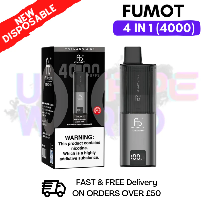 Black Edition Fumot Tornado 4000 Puff Prefilled Vape Kit