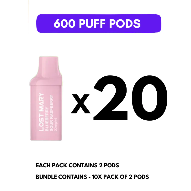Cherry Ice Lost Mary 600 Puff Replacement Pods Box Of 10 - Image 2
