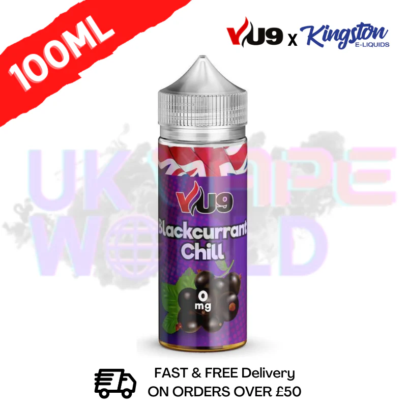 Blackcurrant Chill Shortfill Juice 100ML Eliquid - VU9 x Kingston