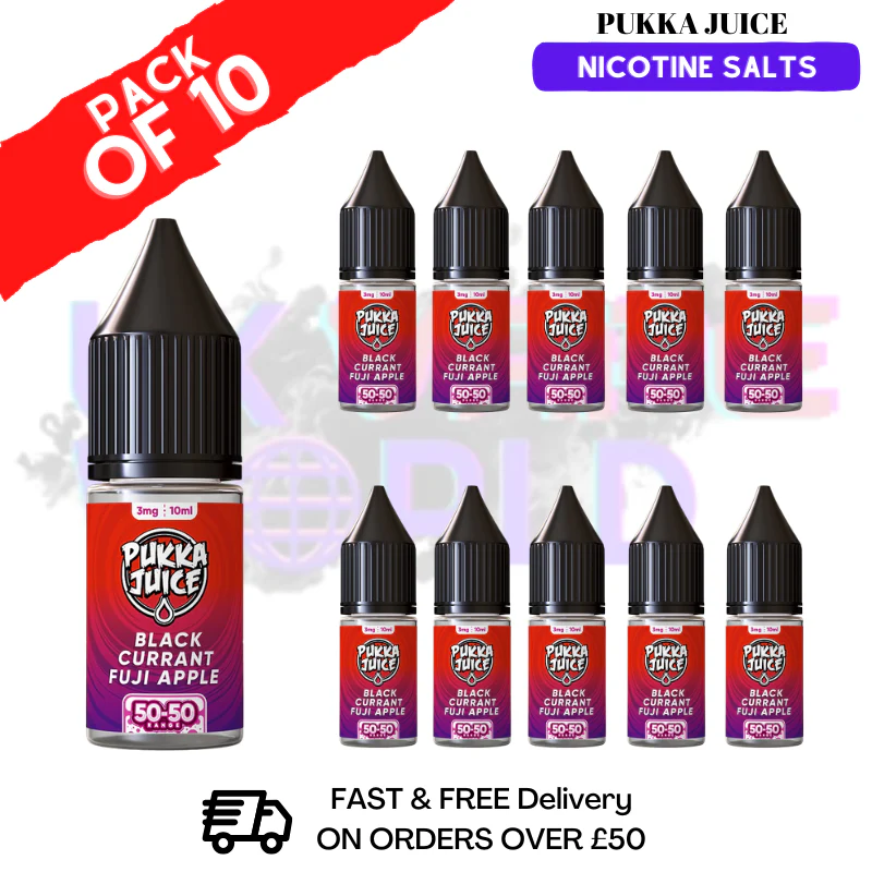 Blackcurrant Fuji Apple Pukka Juice Nic Salt Box Of 10