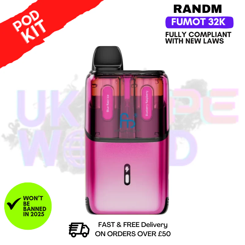 Blue Razz ICE RandM Fumot Ultra 32K T32000 Pod Kit