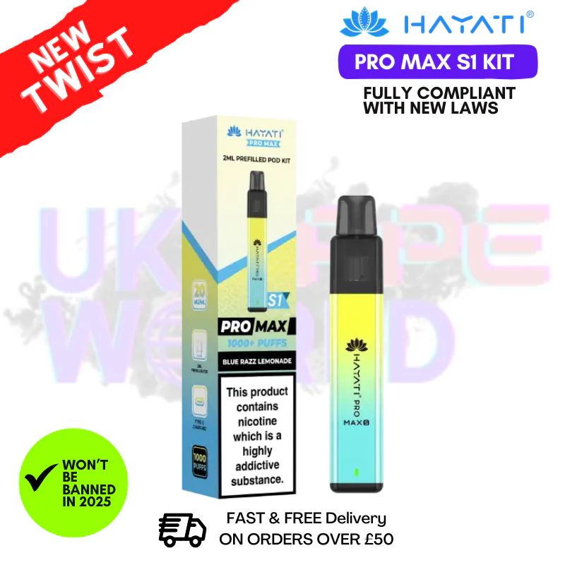 Blue Razz Lemonade Hayati S1 Pro Max Kit - £3.99
