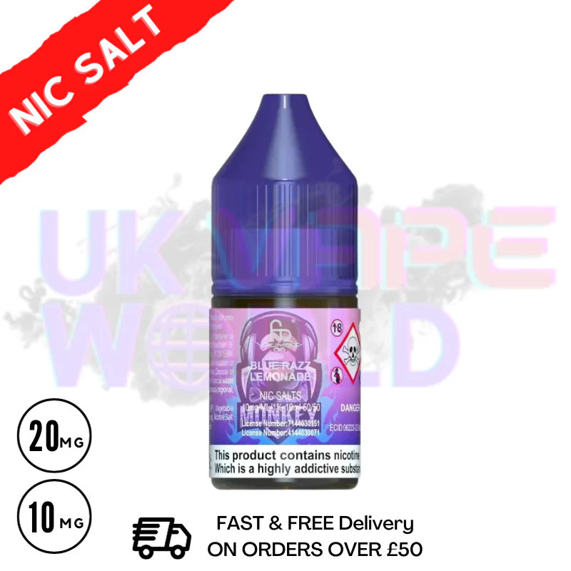 Blue Razz Lemonade - RandM Tornado 7000 Nic Salt 10ML eLiquid