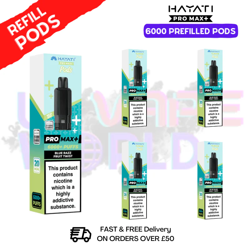 Blue Razz Twist Hayati ProMax 6K Replacement Pods Box Of 5