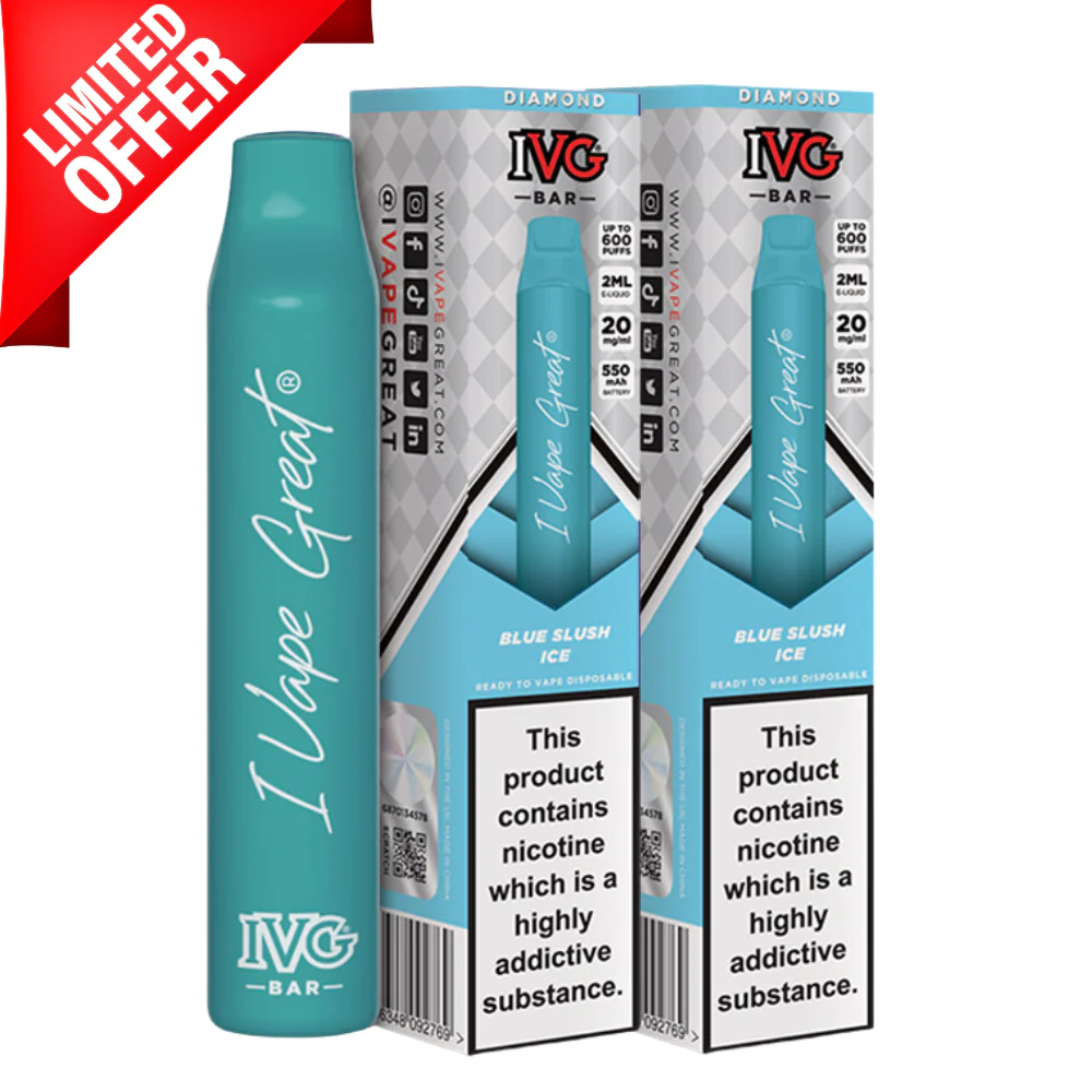 Blue Slush Ice By IVG Diamond Disposable Bar - Image 2