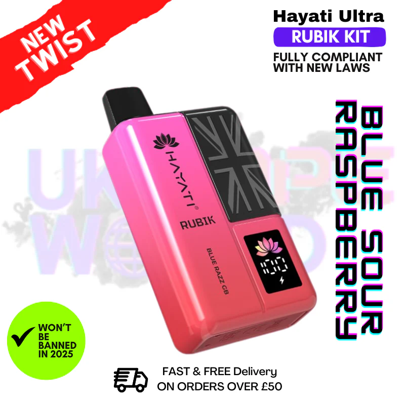 Blue Sour Raspberry Hayati Rubik 7000 Puff 7K Bar - Image 2