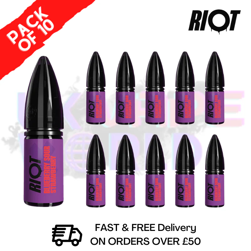 Blue Sour Strawberry Riot X Nic Salt Box Of 10