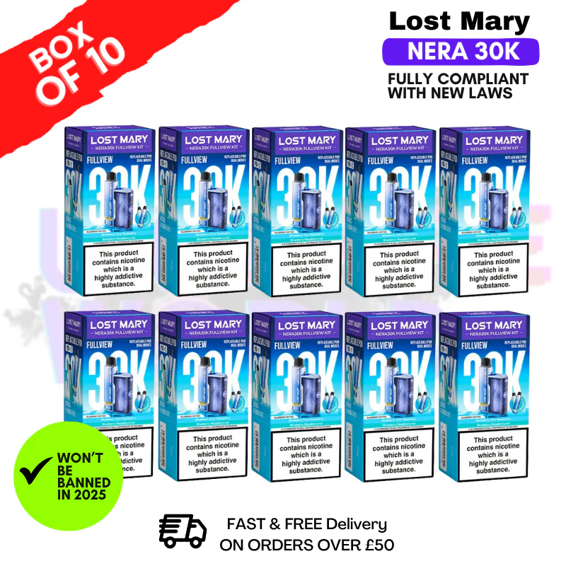 Blueberrry Edition Lost Mary NERA 30K Puff Box Of 10