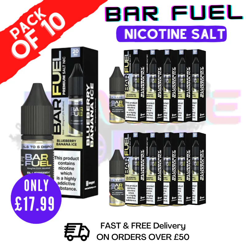 Blue Banana ICE Bar Fuel Nic Salt Box Of 10 - ONLY £1.79 Each