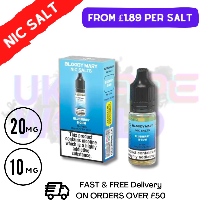 Blueberry Bubblegum - Bloody Mary 10ML Nic Salt