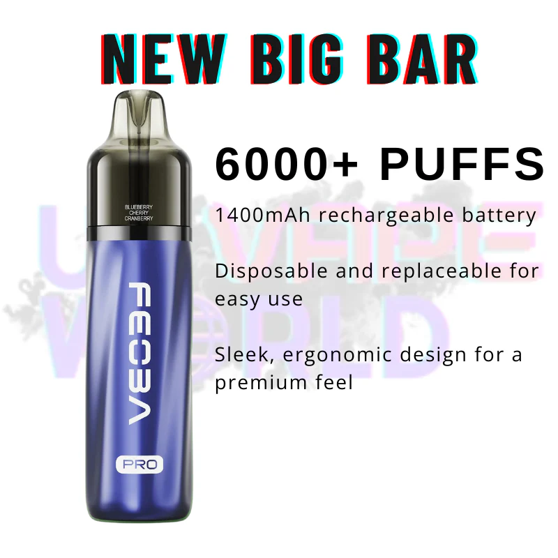 Blueberry Cherry Cranberry Feoba Pro 6000 6K Puff Pod Kit - Image 2