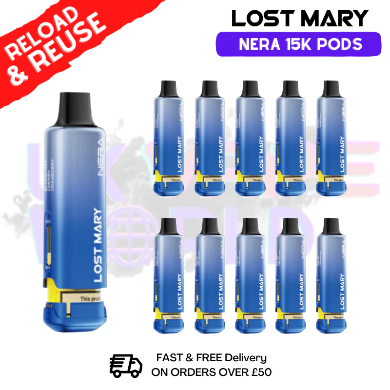 Blueberry Cherry Cranberry Lost Mary Nera15K REFIL Box OF 10