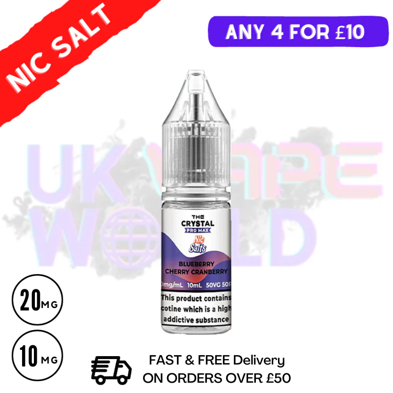 Blueberry Cherry Cranberry Nic Salt E-Liquid Hayati Crystal Pro Max