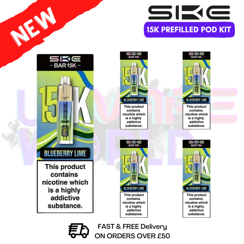 Blueberry Lime SKE 15K Puff Kits Box Of 5