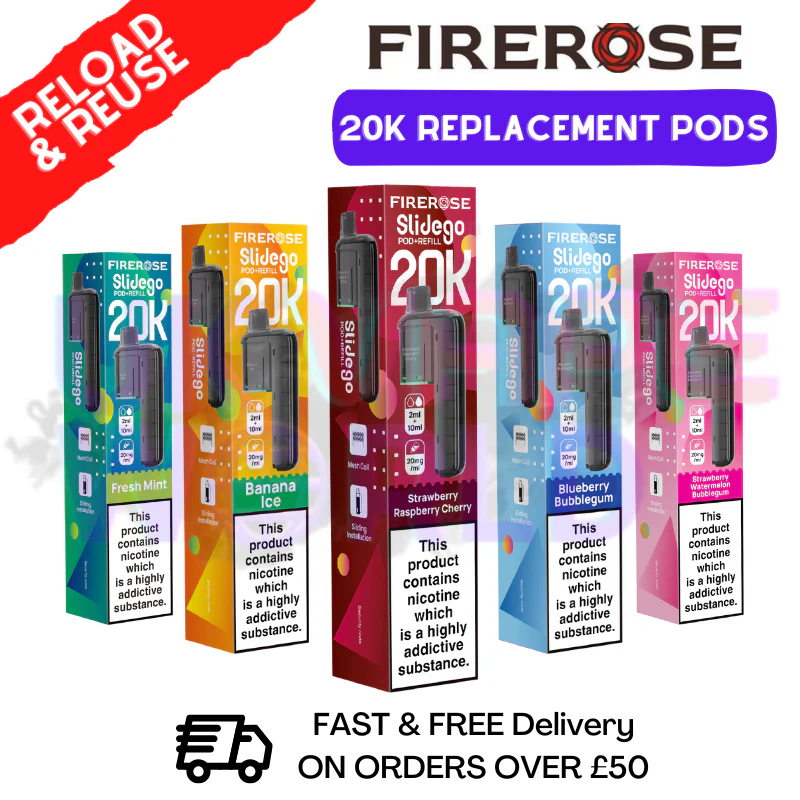 Strawberry Raspberry Cherry Firerose SlideGo 20K Replacement Pods - Image 2