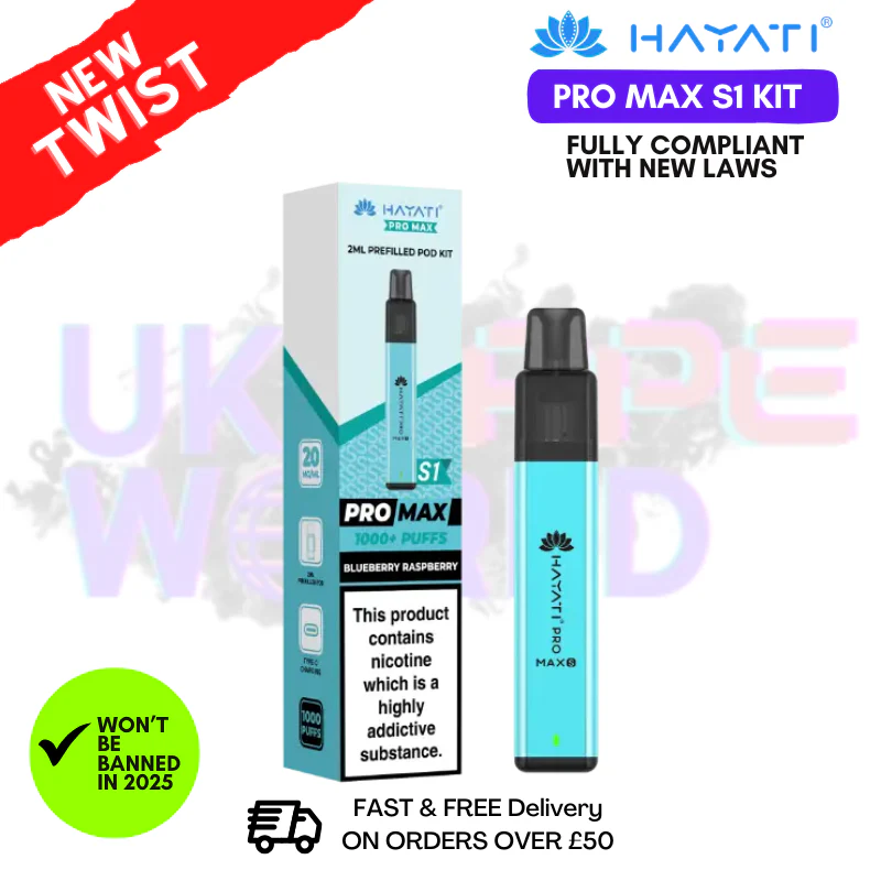 Blue Raspberry Hayati S1 Pro Max Kit - £3.99