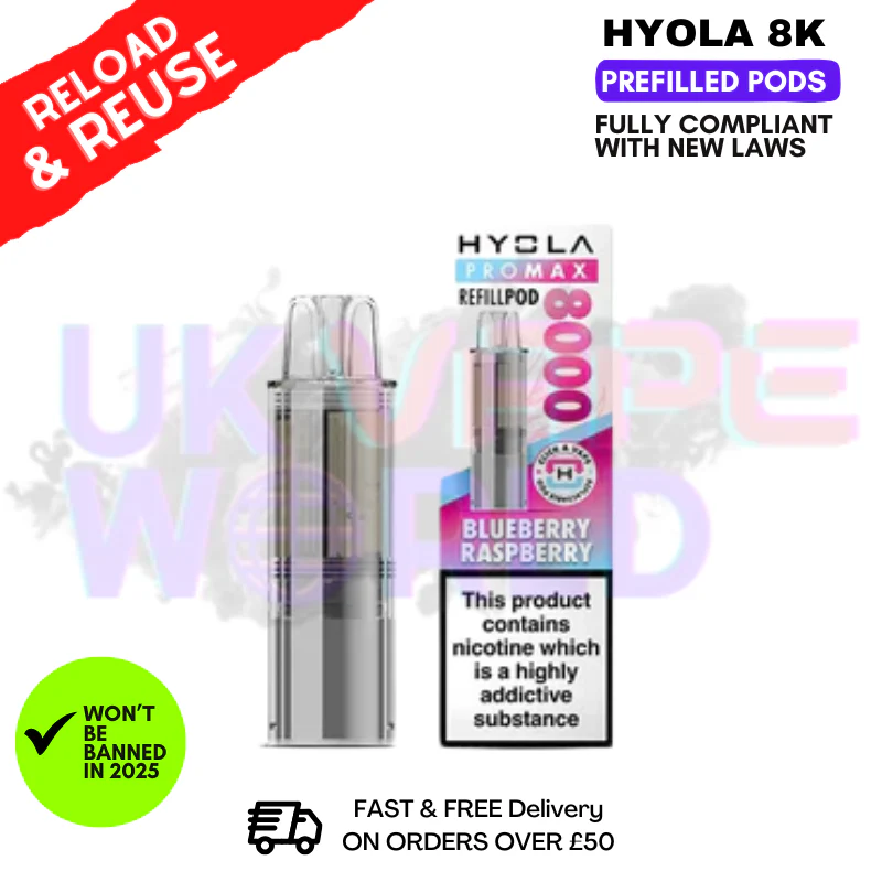 Blueberry Raspberry Hyola Pro Max 8000 Replacement Pod