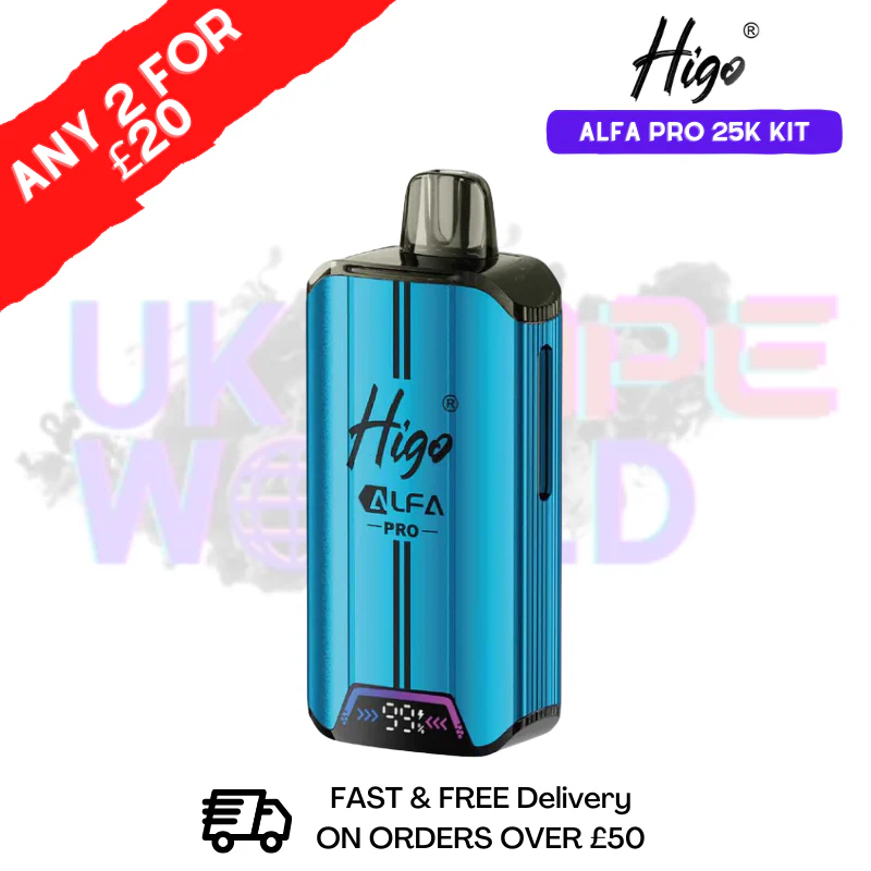 Blue Sour Rasp Higo 25K Alfa Pro Pod Kit - Any 2 For £20