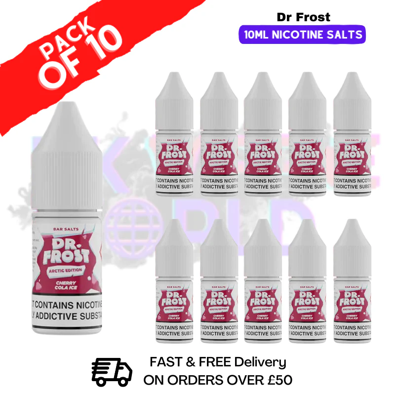 Cherry Cola ICE Dr Frost Nic Salt Box of 10