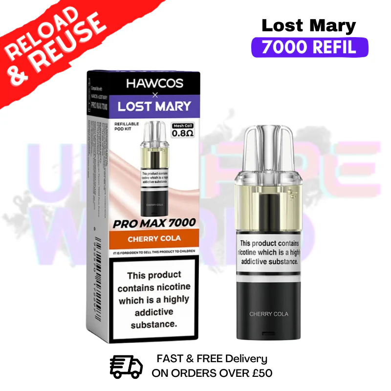 Cherry Cola Lost Mary 7K 7000 Puff Replacement Pods