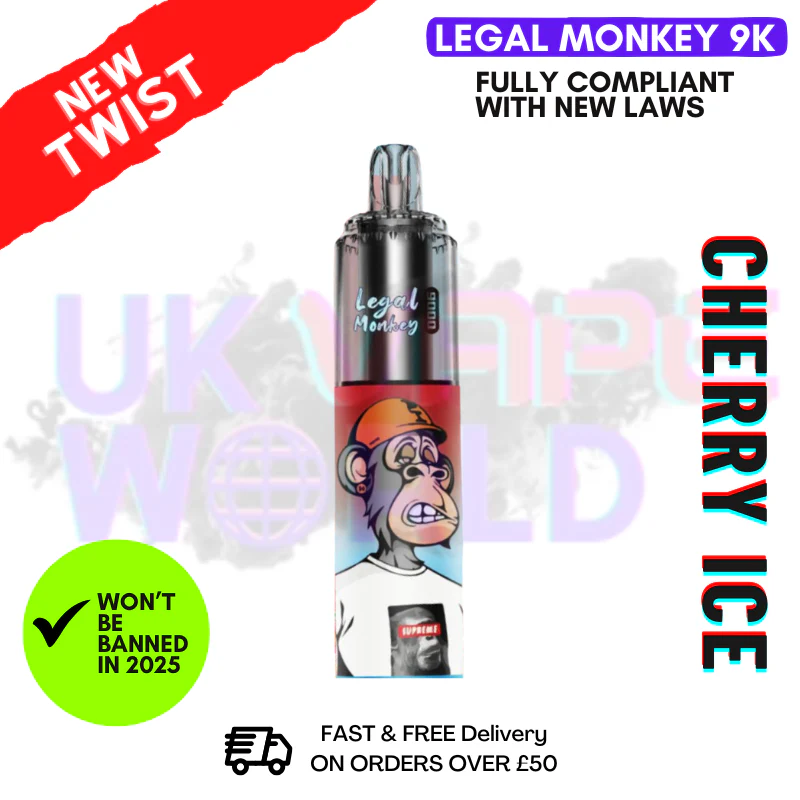 Cherry ICE Legal Monkey 9000 9K Vape Kit
