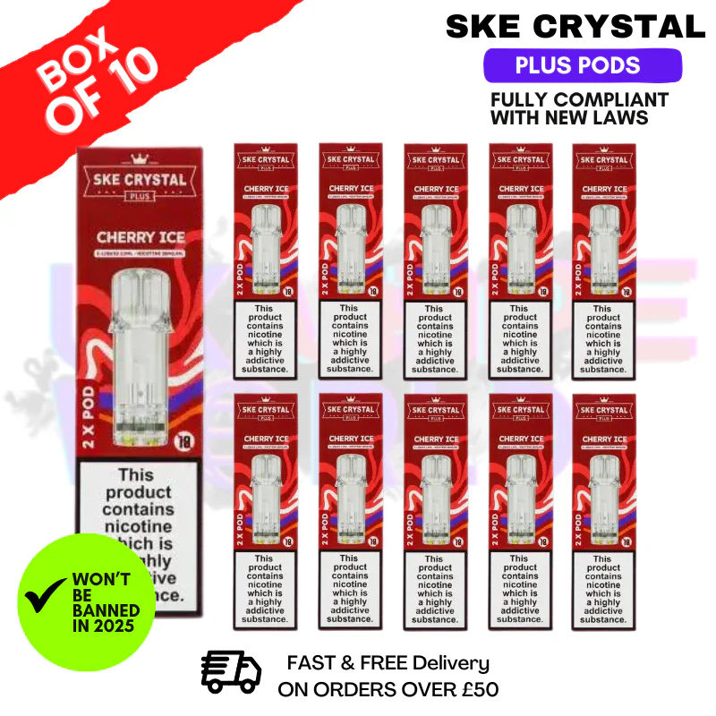 Cherry Ice SKE Crystal Plus Prefilled Pod Box Of 10