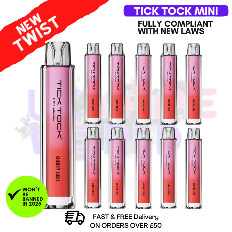 Cherry Lush Tick Tock Mini 2000 Box Of 10