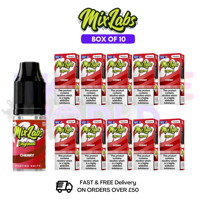 Cherry MixLabs Nic Salt BOX OF 10 - £17.99