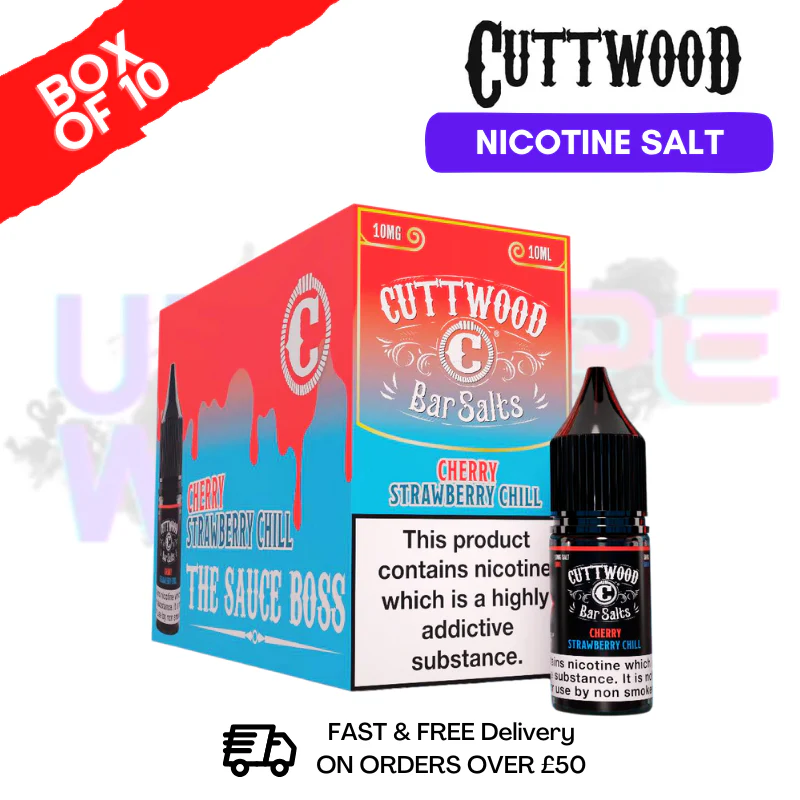Cherry Strawberry Chill Cuttwood Bar Salt BOX OF 10
