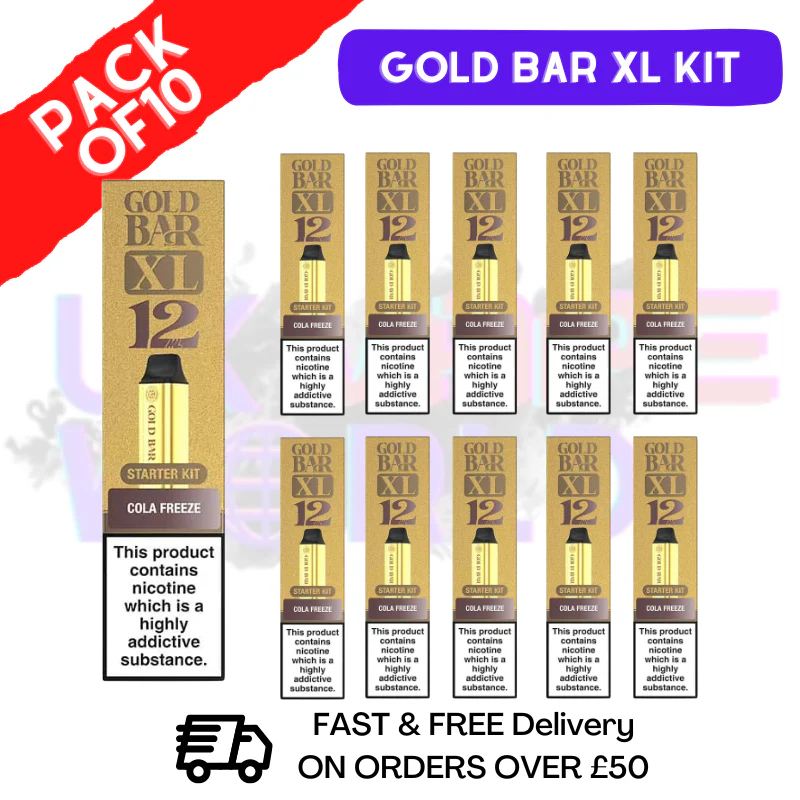 Cola Freeze Gold Bar XL Prefilled KITS Box of 10