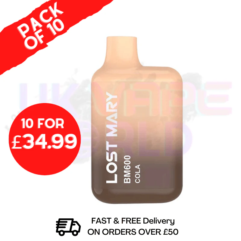 Cola Lost Mary 600 Puff Bars Pack Of 10 BM600 - Image 2