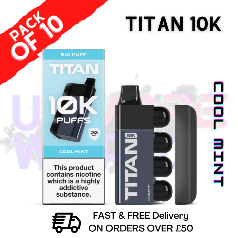 Cool Mint - Titan 10K Prefilled Vape Kit Box Pack Of 10