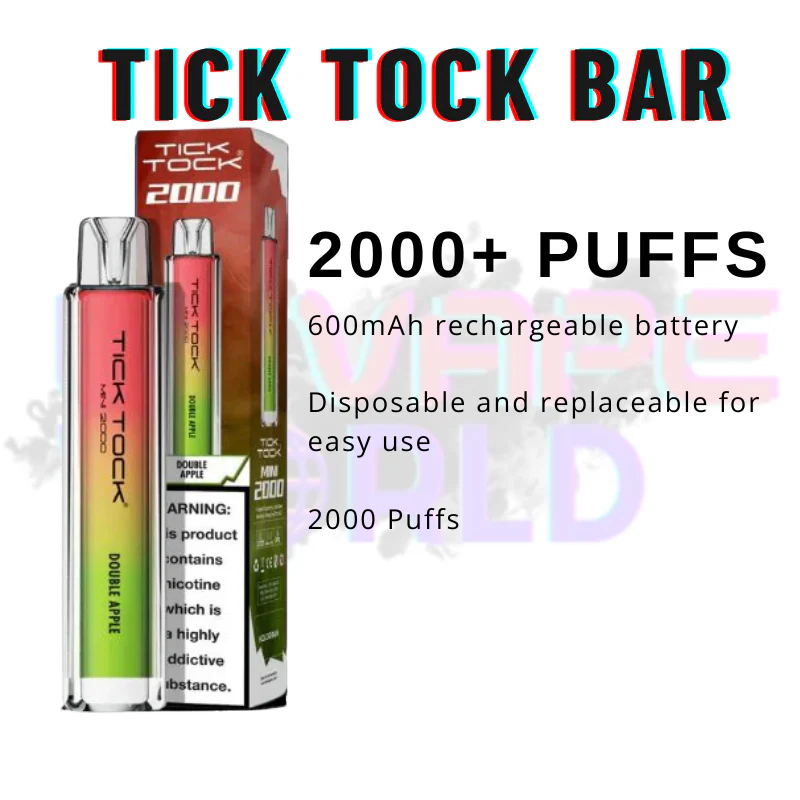 Double Apple Tick Tock Mini 2000 Puff Kit - Image 3