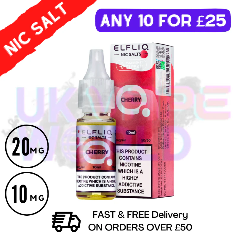 ElfLiq 'Cherry' Nic Salt 10ML eLiquid