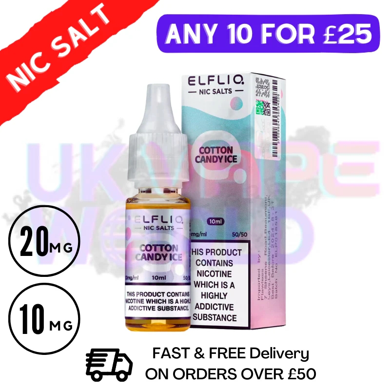 ElfLiq 'Cotton Candy' Nic Salt 10ML eLiquid