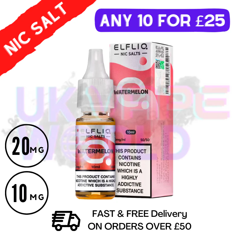 ElfLiq 'Watermelon' Nic Salt 10ML eLiquid